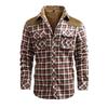 Fleece Thickened Shirt Men's Long-sleeved Plaid Shirt Casual Tooling Jacket