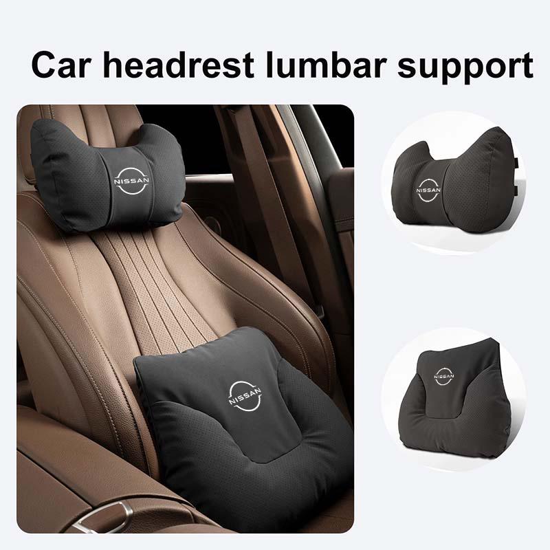 AOK3 For Nissan Qashqai Juke Sentra Altima Versa Maxima Almera Rogue Car Headrest Neck Pillow Support Lumbar Soft Waist Cushion