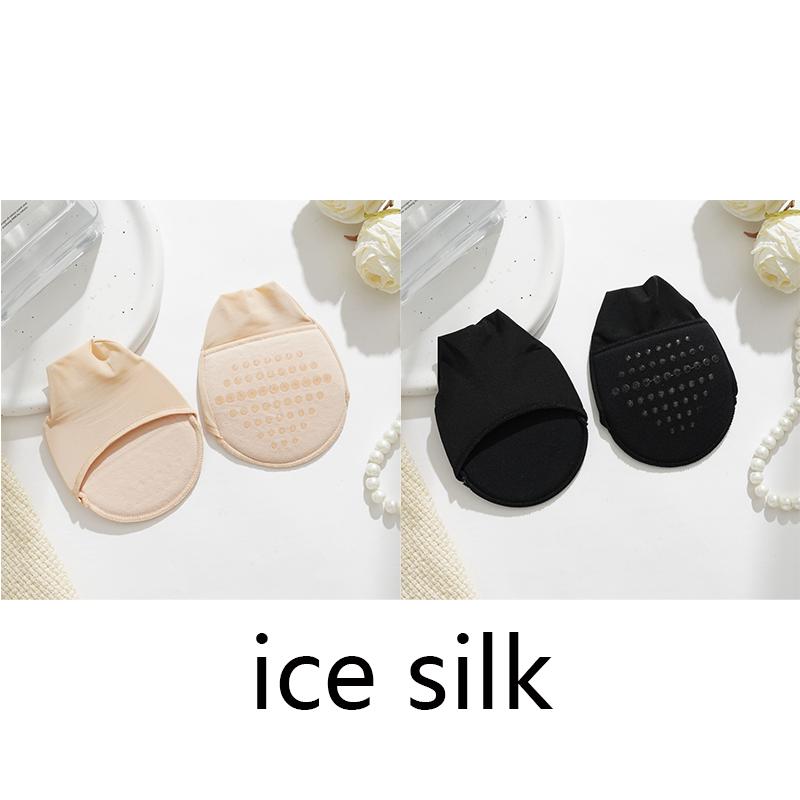 2 пары полуневидимых женских носков на весну и лето, тонкие носки с коротким носком и полупальцами, нескользящие носки для передней части стопы, носки на высоком каблуке