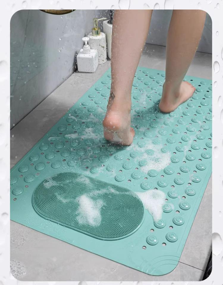 Нескользящий ПВХ коврик для ванной с присосками для душа, туалета и прихожей