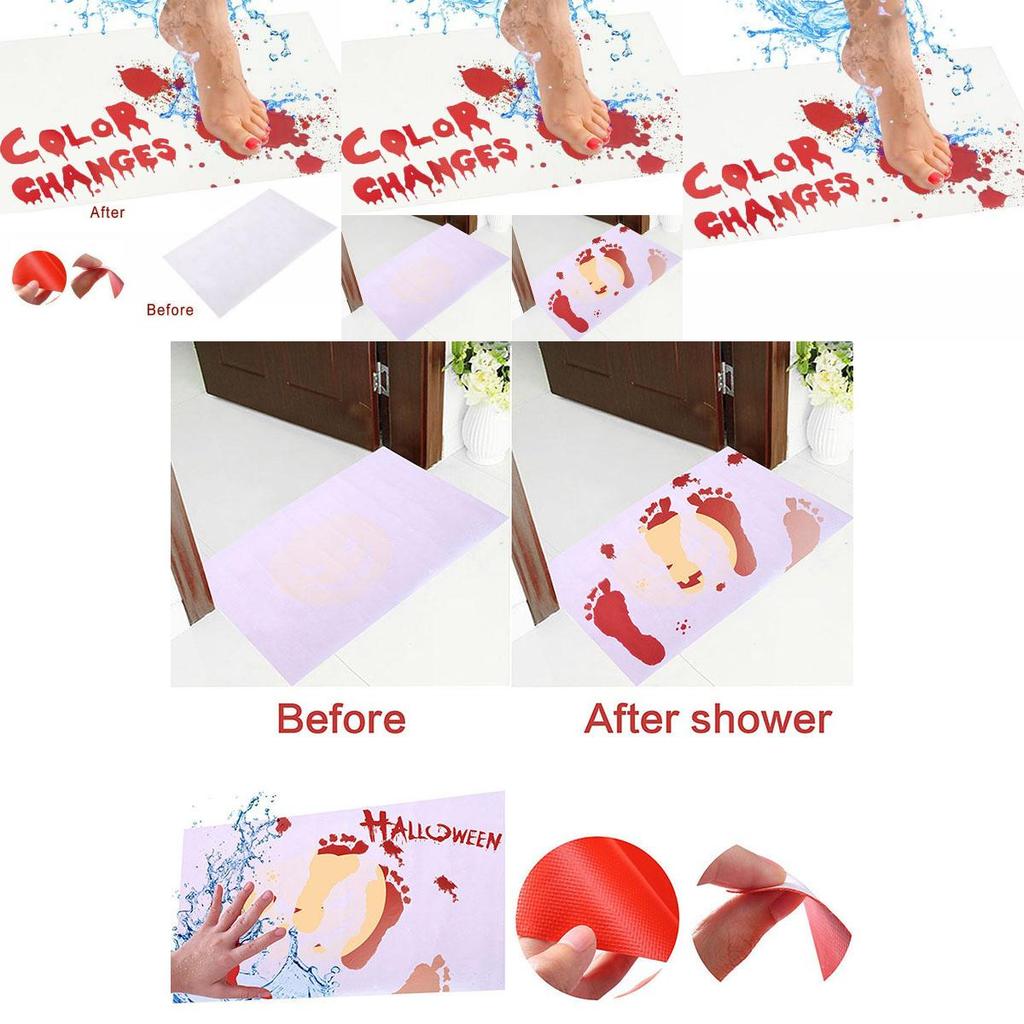 Подарок Хэллоуин 2019 Коврик для душа 'Ванна с кровью' Ковер Подушка Ужасный напольный коврик