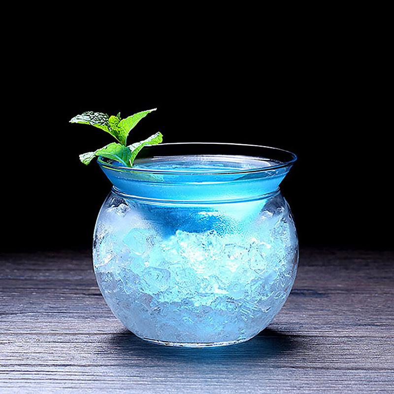 1Pc 150Ml 5Oz Elegant And Sophisticated Ball Base Martini Chiller Cocktail Glasses Set Caviar Cup Cool Beverage Glasses