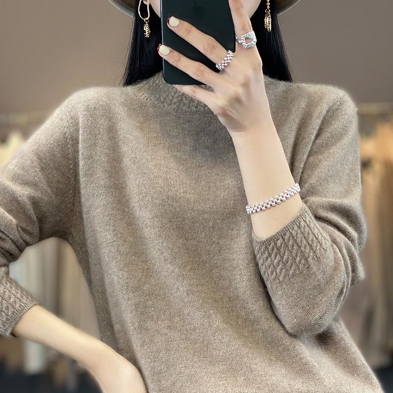 Женский кашемировый свитер Qinghe кашемир 30% кашемир 70% шерсть осенне-зимний пуловер теплый и модный