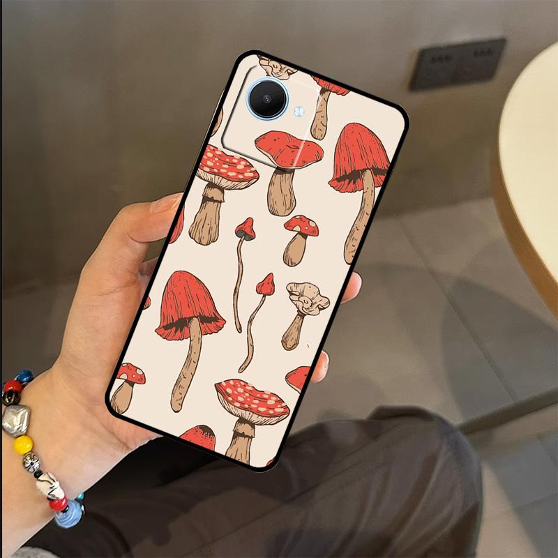 Чехол с узором грибов для Realme C63 C61 C55 C51 C53 C25 C65 C67 C71 C75 GT6 GT7 Pro 11 12 13 14 15 Pro Plus