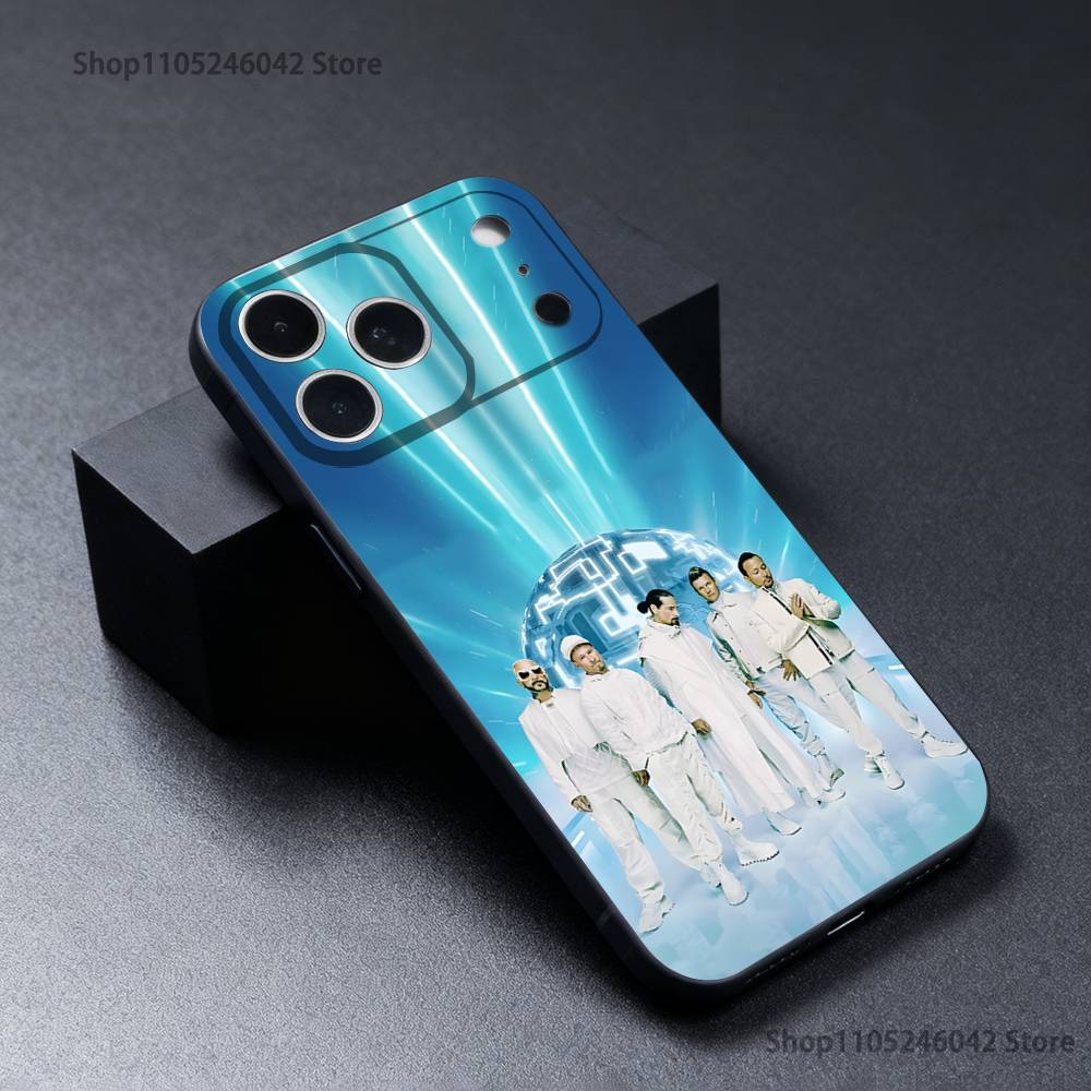 B-Backstreet Boys BSB Black Soft Cover Phone Case For iPhone 17,16,15,14,13,12,11,Pro,XS,Max,XR,Plus,E,SE4,Mini
