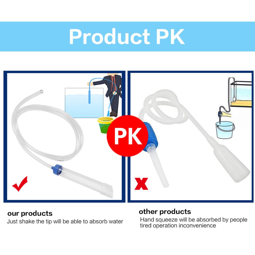 Ручной сменщик воды для аквариума, очиститель гравия, сифонная трубка, инструмент для очистки аквариума