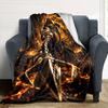 Mortal Kombat Print Flannel Blanket High Quality Warm Comfortable Cover for All Seasons Perfect for Gifts Home Decor