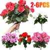 2-6 шт. искусственных кустов герани, устойчивых к ультрафиолетовому излучению, нетканых материалов, подвесных корзин для сада, садовых растений, кустов, крыльца, домашнего садового декора