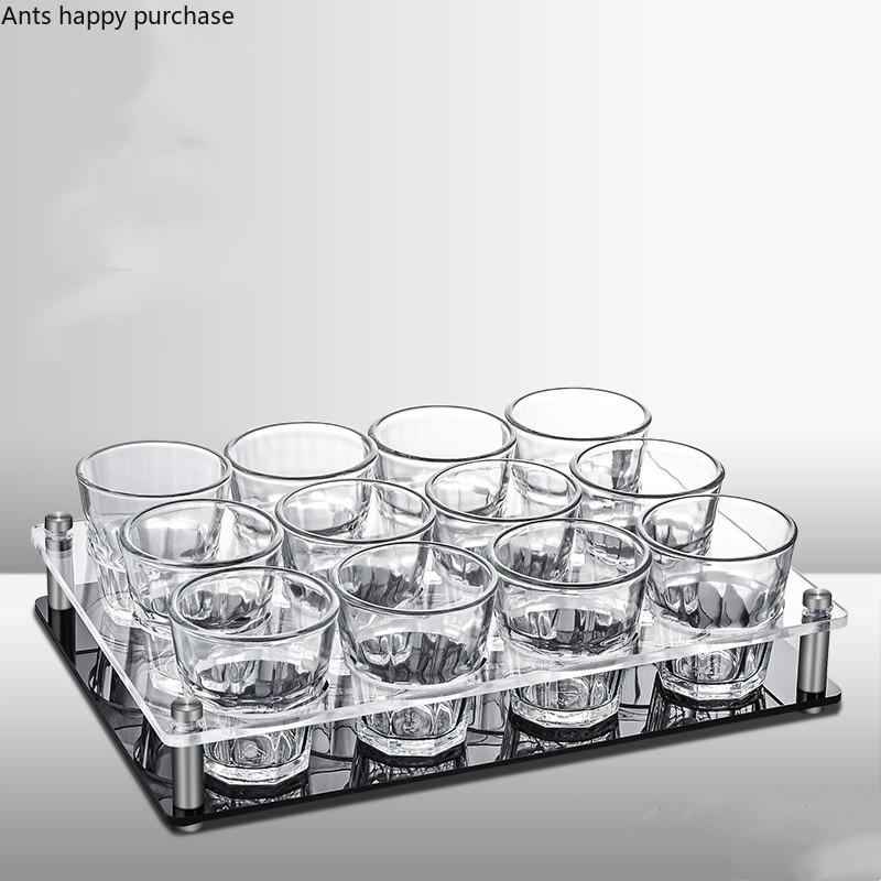 Acrylic Cup Holder White Wine Glass Set Shot Glass Set Cup Storage Rack KTV Bar Spirit Glass Cup Organizer Tumbler Holders