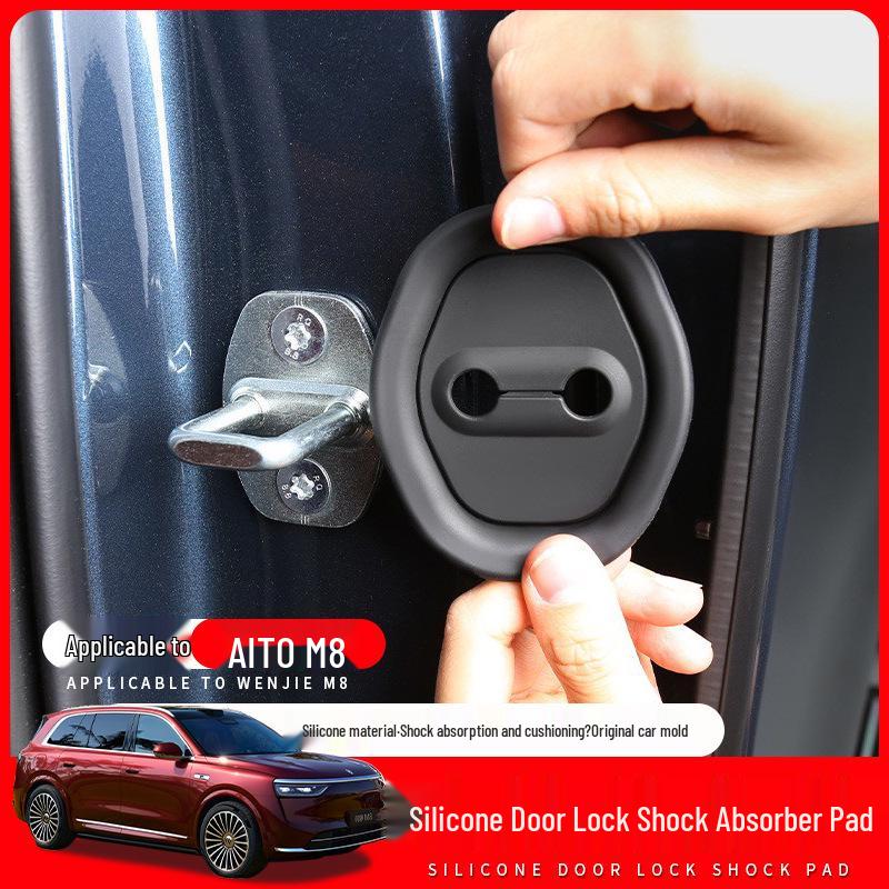 AITO M8 Rustproof Shock-Absorbing Door Lock Buckle Cover - Car Interior Modification and Decoration.