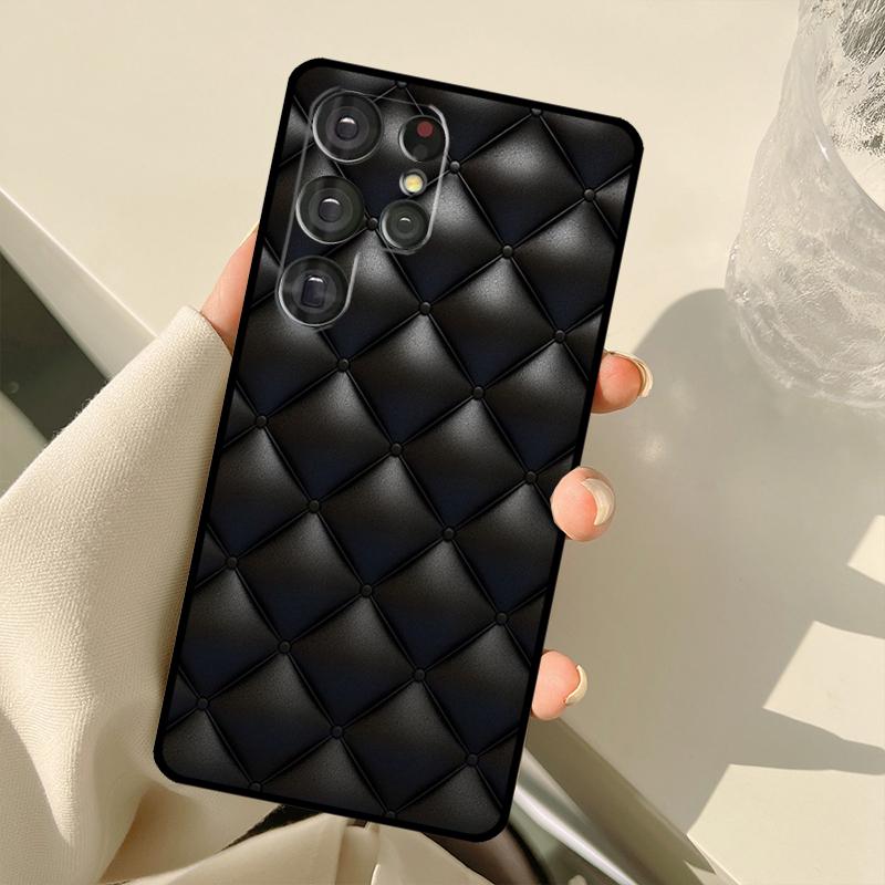 Диван с стеганой текстурой Узор Корона Чехол Для Samsung Galaxy S22 Ultra S21 S20 S24 S25 Ultra S9 S10 Plus S23 FE S25 FE Задняя крышка