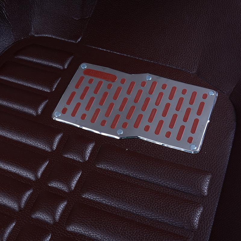 5 шт./компл. универсальные автомобильные коврики кофейного цвета, напольные кожаные коврики