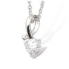 [L1800] - Silver Pendant 'Câlin' Silver-white (rhodium-plated) - 12x5 Mm