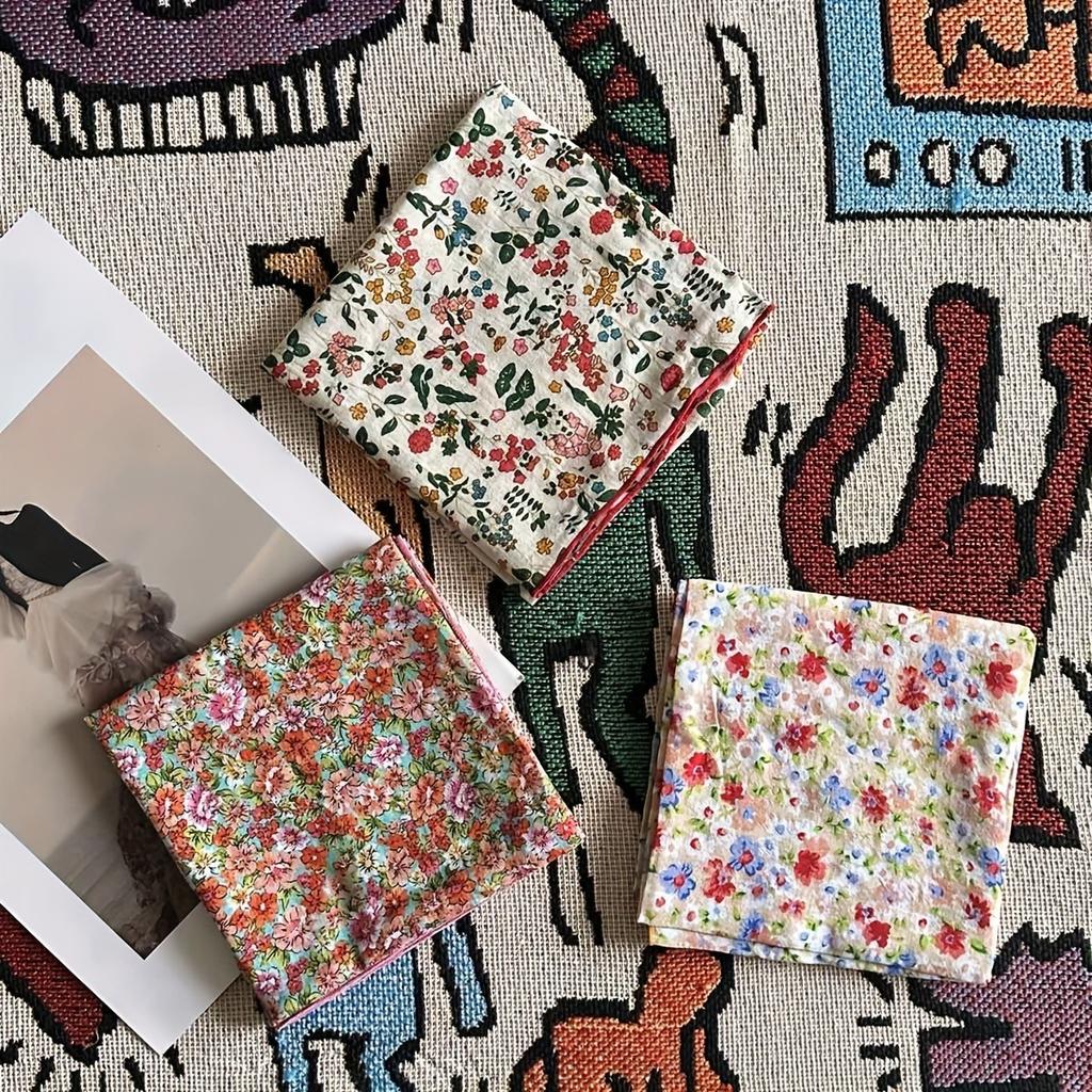 Весна/Лето Новый Женский Маленький Шарф Богемный Квадратный Шарф Головной Платок Европейский и Американский Универсальный Шарф с Цветочным Принтом