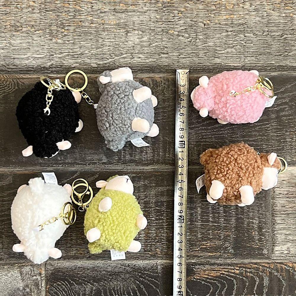 Lifelike Lamb Plush Keychain Plush Chubby Lamb Plush Toy Stuffed Animal Keyring  Bag Decoration
