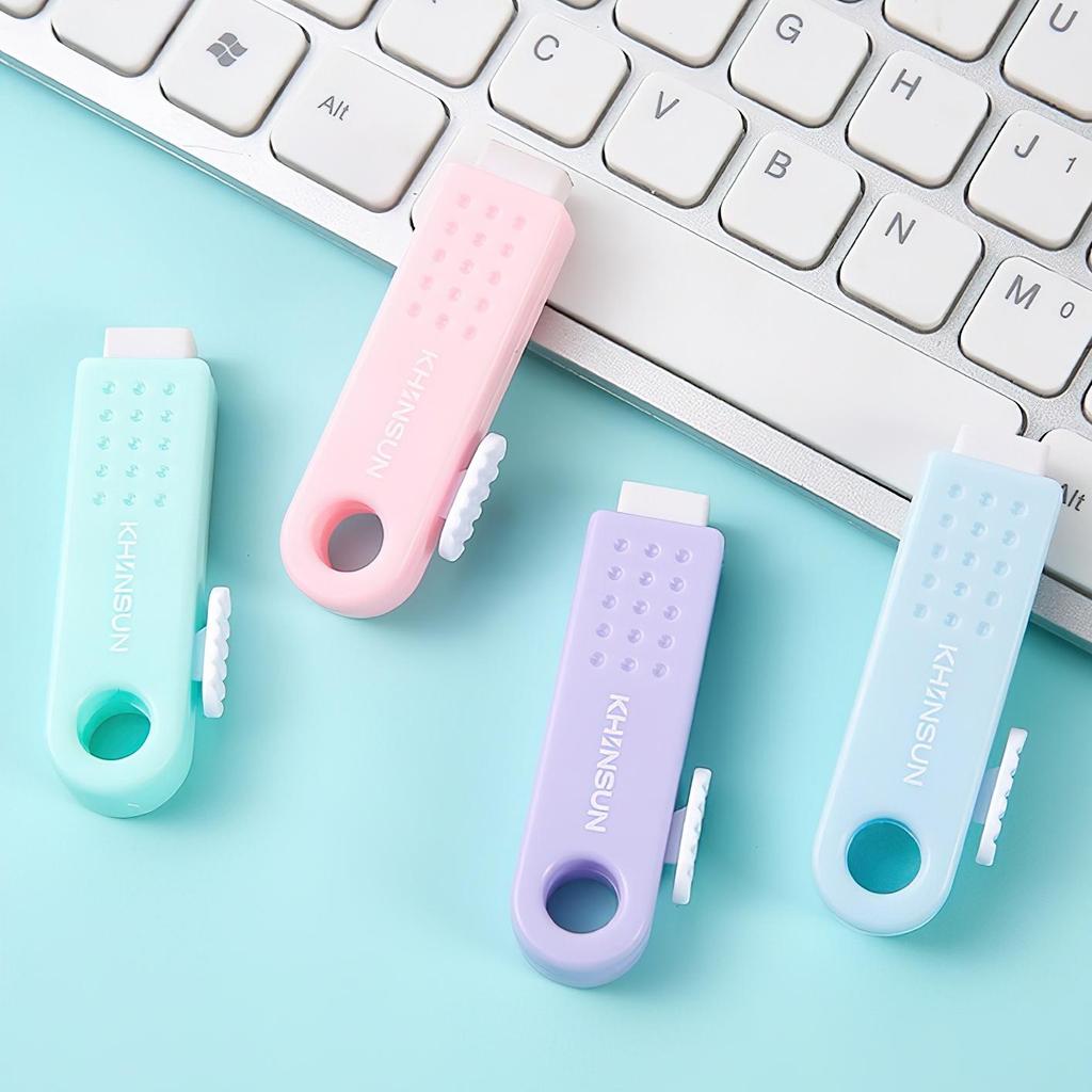 1 шт., цветной ластик Macaron, движущаяся структура, TPR материал, чистящие корректирующие инструменты без пыли, офисная школа