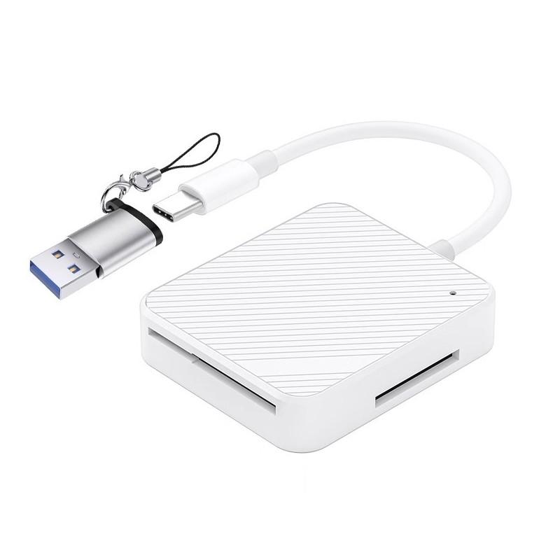 Card Reader Adapter Type C USB-C Smart Media OTG M2 SD SM XD Memory Card Reader for Andriod Mobile Phone Accessories