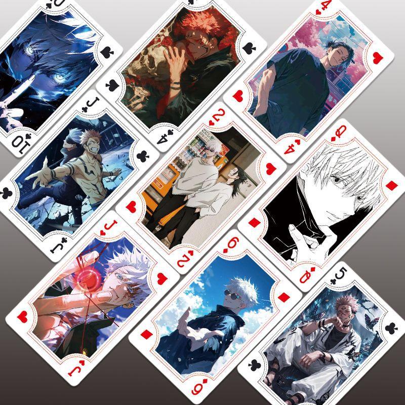 54 шт. Карты для игры Jujutsu Kaisen Годзё Сатору Гэто Сугуру Итадори Юдзи Покер Игрушка Коллекция Подарок на День Рождения
