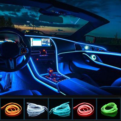 Окружающий свет автомобиля Декоративный привлекательный DIY Салон автомобиля Светодиодная проводка Неон