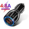 USB Charger 12/24V Universal LED Indicator Dual Port Fast Charging QC3.0 Bowling Car Charger