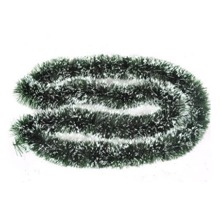 Украшения для елки из шерсти: Разноцветные полоски длиной 2 м и шириной 9 см с гирляндами-цветами