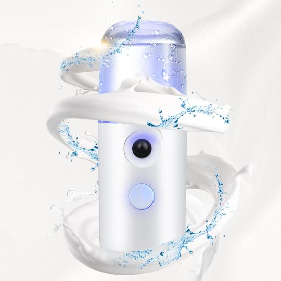 Mini Travel Steamer Cordless Lightweight USB Rechargeable Portable Handheld Steamer for Easy Refill Micro-Particle Mist Skin Hydration