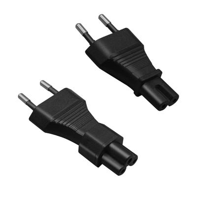Вилка питания ЕС с 2 контактами, 2-контактный штекер на IEC320 C5/C7 гнездо, переходники для питания ноутбука