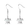 Wishins style platinum opal white diamond turtle earrings personalized design jewelry