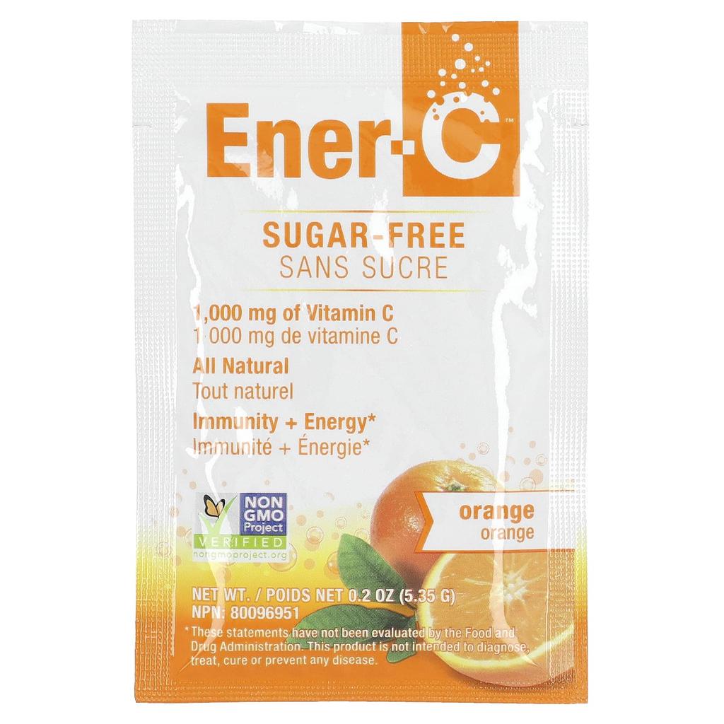 Ener-C, Tangy Multivitamin Drink Mix, Sugar Free, Orange Flavor, 1,000Mg, 30 Packets, 5.35G (0.2Oz) Each