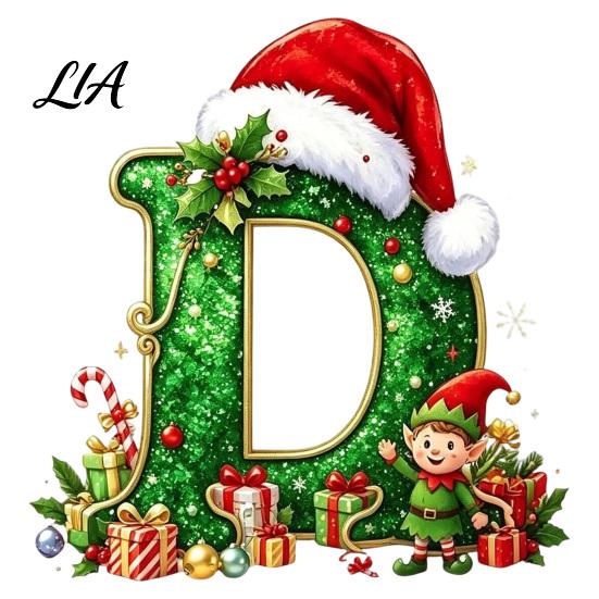 Reusable Christmas Stocking Tag 26 Alphabet Ornament, Personalized Letters Acrylic Tree Hanging Decoration with Ornament for Family Santa Hat And Elf