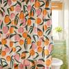 Mildew Proof Orange Peach Shower Curtain with Hook Bathroom Privacy Curtain  Dormitory