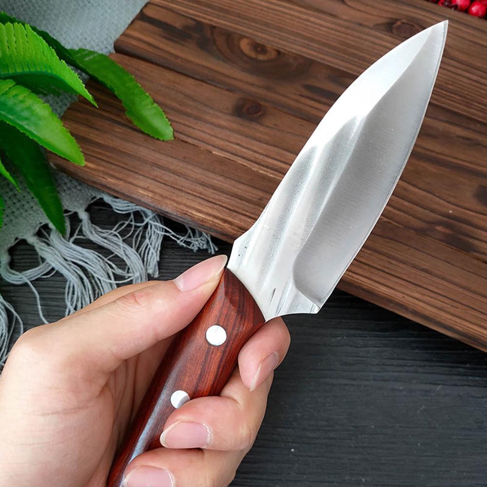 3 шт. Нож-тесак для мяса, ручной ковки, нержавеющая сталь 5Cr15Mov, нож для кемпинга, выживания, охоты, нож для фруктов, мясника, обвалочный, кухонный нож шеф-повара