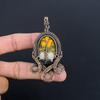 Bumble Bee Jasper Jewelry, 999 Copper Wire Wrapped Gemstone Pendant, Handmade Pendant, For Memorial Day