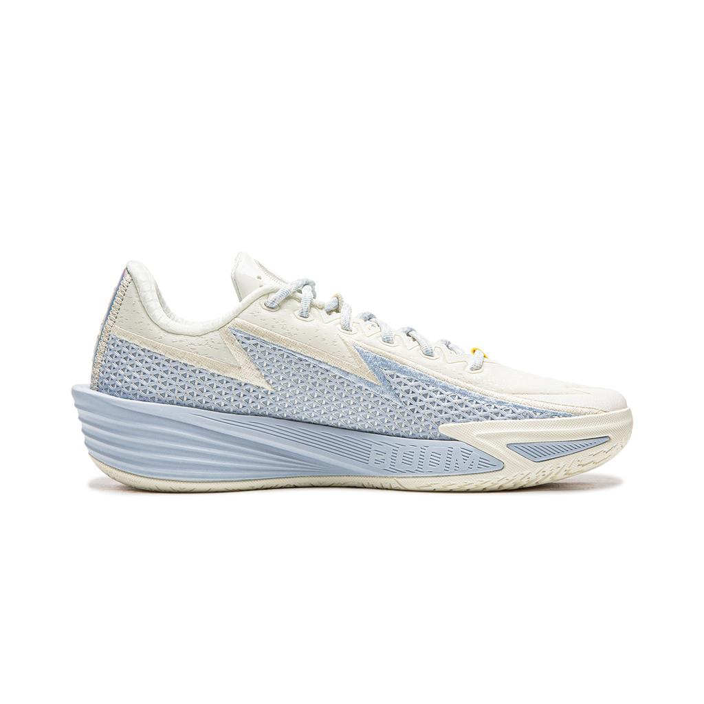 Li Ning Амортизирующие Скользкие Устойчивые к истиранию Дышащие Упругие Сцепление Низкие Баскетбольные кроссовки Мужские Бело-синие ABPV013-3