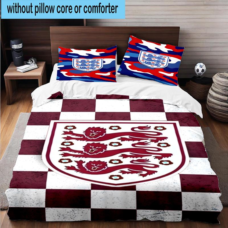 3PCS EnglCoat Of Arms Bedding Set,Including 1pc Duvet Cover And 2pcs Pillowcases Perfect for Bedroom, Dormitory, Fan Christmas gift