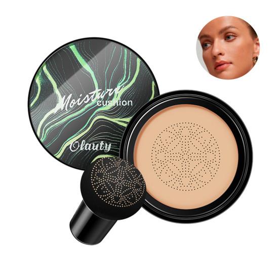 CC-крем с грибной пудрой-пуховкой, полноцветный корректирующий тональный крем, увлажняющий, стойкий, контролирующий жирность кожи, натуральный, легкий консилер