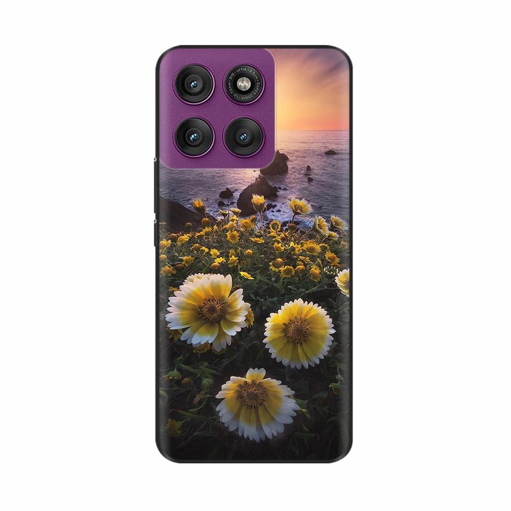 Чехол для телефона Motorola Edge 60 Pro XT2507-1 С узорами бабочек Мягкий ТПУ Силиконовая задняя крышка Для чехла Motorola Edge60 Edge 60 Pro