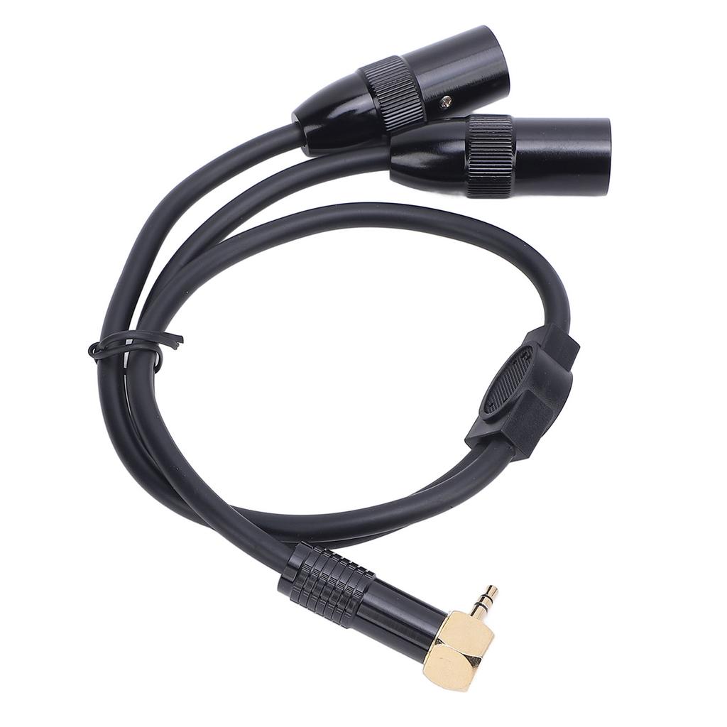 3.5mm to Dual XLR Male Y Splitter Cable 1 8 Stereo 3 Pin 0.5m for Microphone Speakers Stage DJ