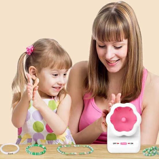 Изготовление ювелирных изделий Электрический счетчик для бисера Дети DIY Ремесла Браслет Глиняный счетчик для бисера Автоматическая чаша для бисера с 1 нитью и 2 иглами