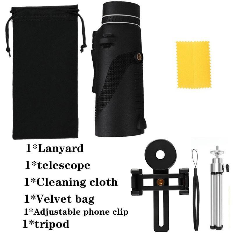 Монокулярный бинокль, Монокулярный бинокль HD Vision с дальним зумом со штативом или без него Портативный компактный бинокль для наблюдения за птицами