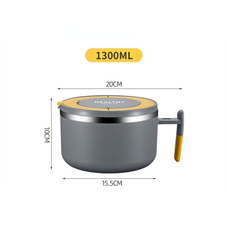 Чаша для лапши быстрого приготовления из нержавеющей стали 304, ланч-бокс с ручкой, коробка для бенто, термос для еды, офисный работник, студенческий детский ланч-бокс
