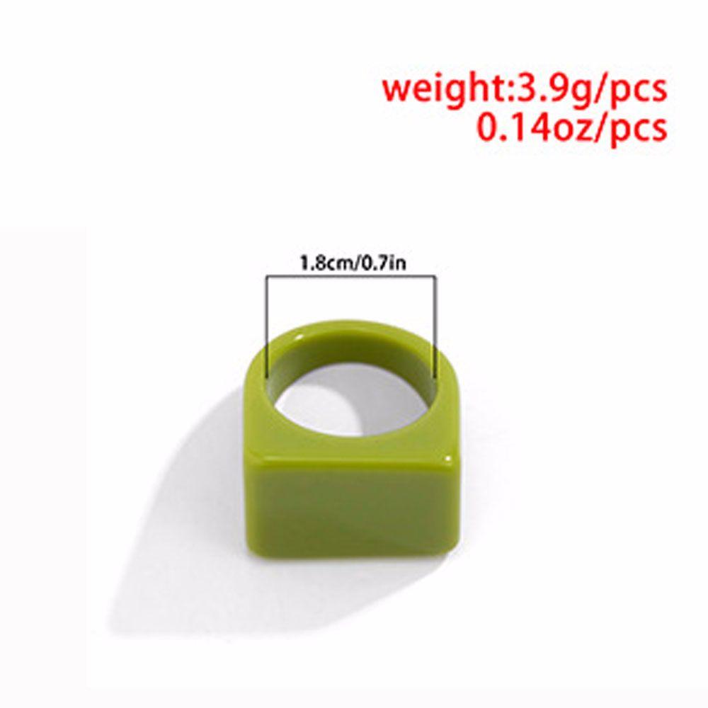Korean Punk Candy Color Chunky Marbling Solid Color Resin Rings Finger Rings Fashion Jewelry Thumb Rings