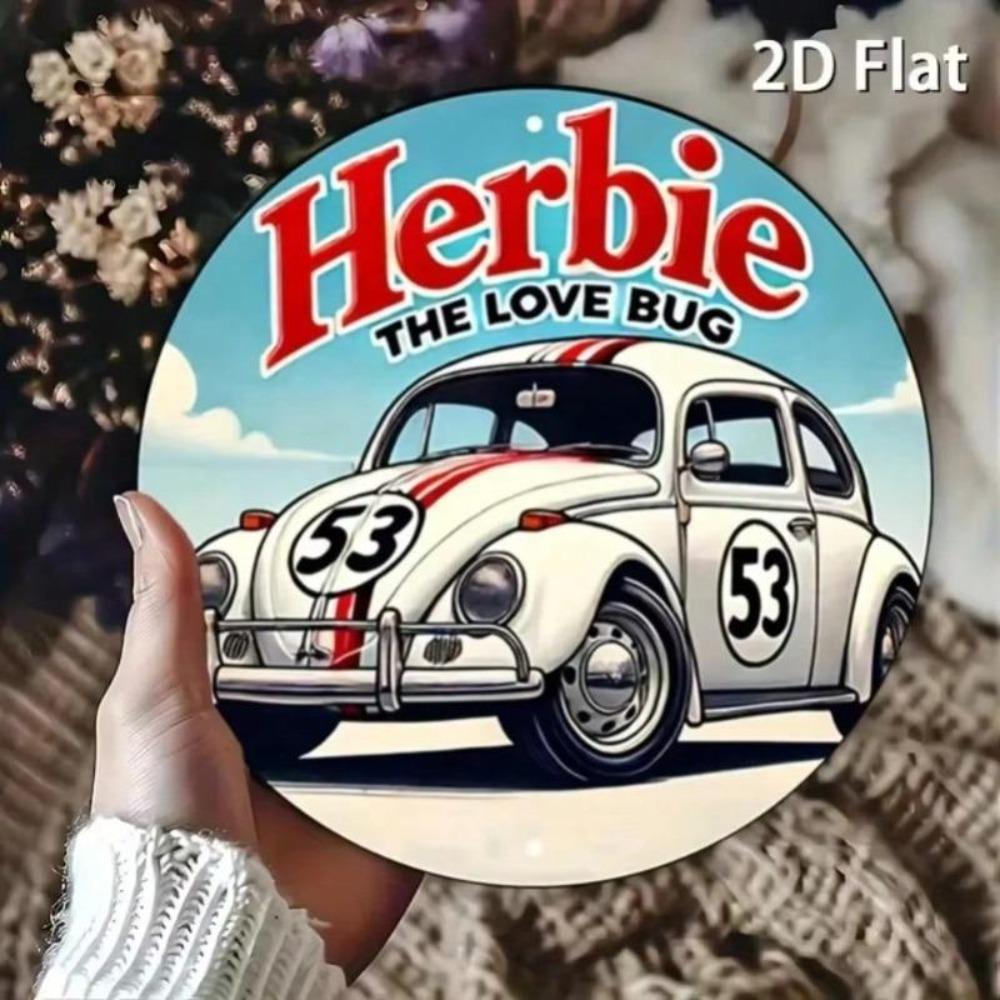 Vintage Volkswagen Beetle Metal Tin Sign Wall Art Decor