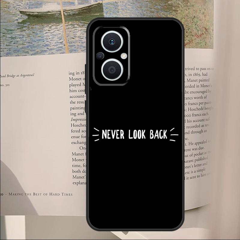 Простой Минималистичный Черный Чехол-Обложка с Цитатой Для OPPO Reno 13F 11F 12F 14F 10 11 12 13 14 Pro 7 8 Lite OPPO Find X6 X5 X8 Pro Чехол