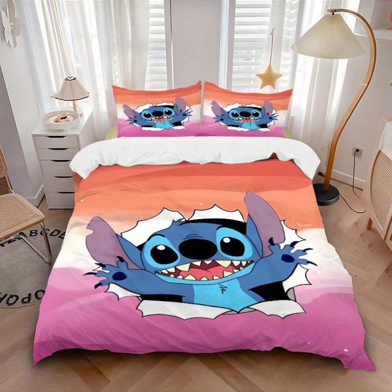 3pcs Stitch Bedding Set, 1 Soft Quilt Cover + 2 Pillowcases, Machine Washable, Suitable for All Seasons, Perfect Gift for Family and Friends