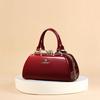 Red Patent Leather Women's Tote: Large Capacity Wedding Shoulder Crossbody Handbag