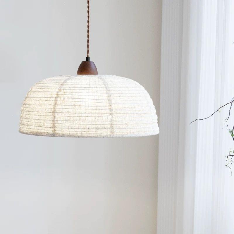 Wabi-sabi Style Solid Wood Pendant Light - Eye-Friendly Retro Light for Dining Rooms and Bars