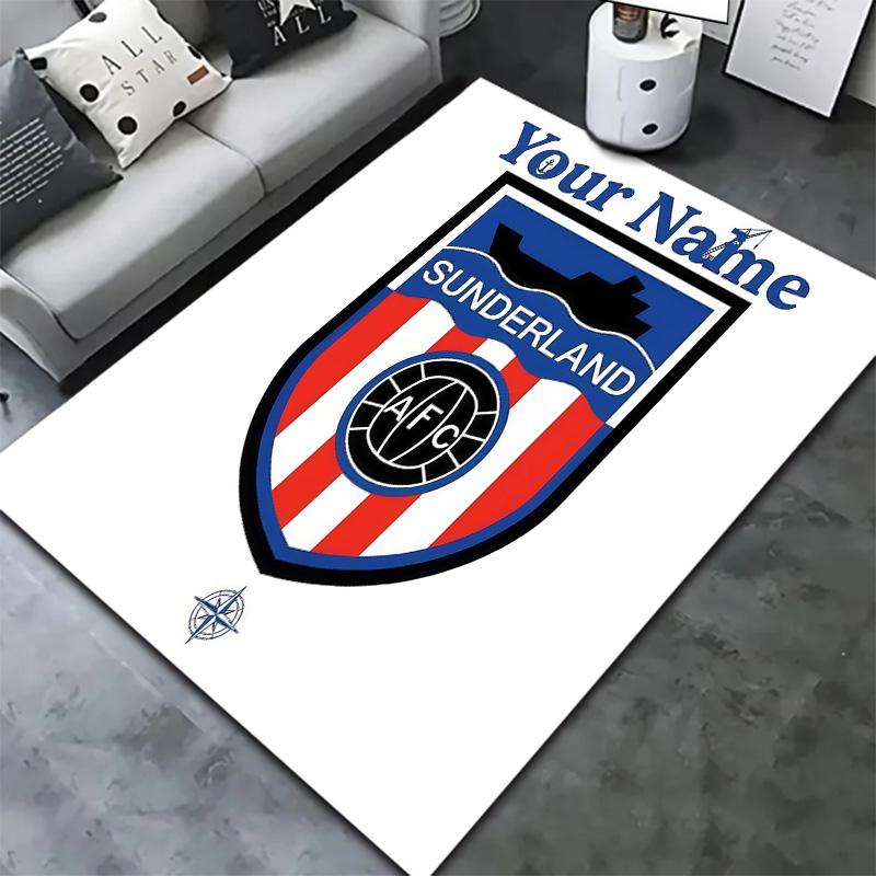 Sunderland Association Football Club Custom Name Carpet Rug For Living Room Bedroom Home Sofa Decoration Kids Play Nonslip Floor Mat
