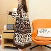 Sweater Coat Autumn Winter Tops New Vintage Loose Leisure V Neck Knitted Cardigan Fashion Oversized Sweater Long Cardigan Women