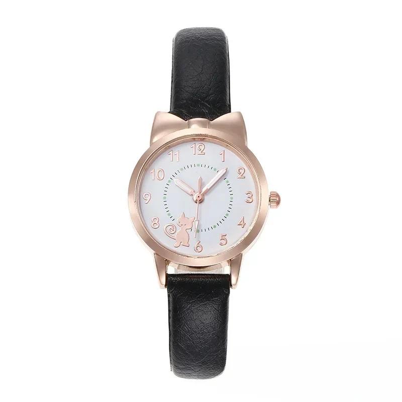 Досуг минималистичные универсальные часы персонализированные милый мультяшный кот не светящийся указатель для студента женские часы